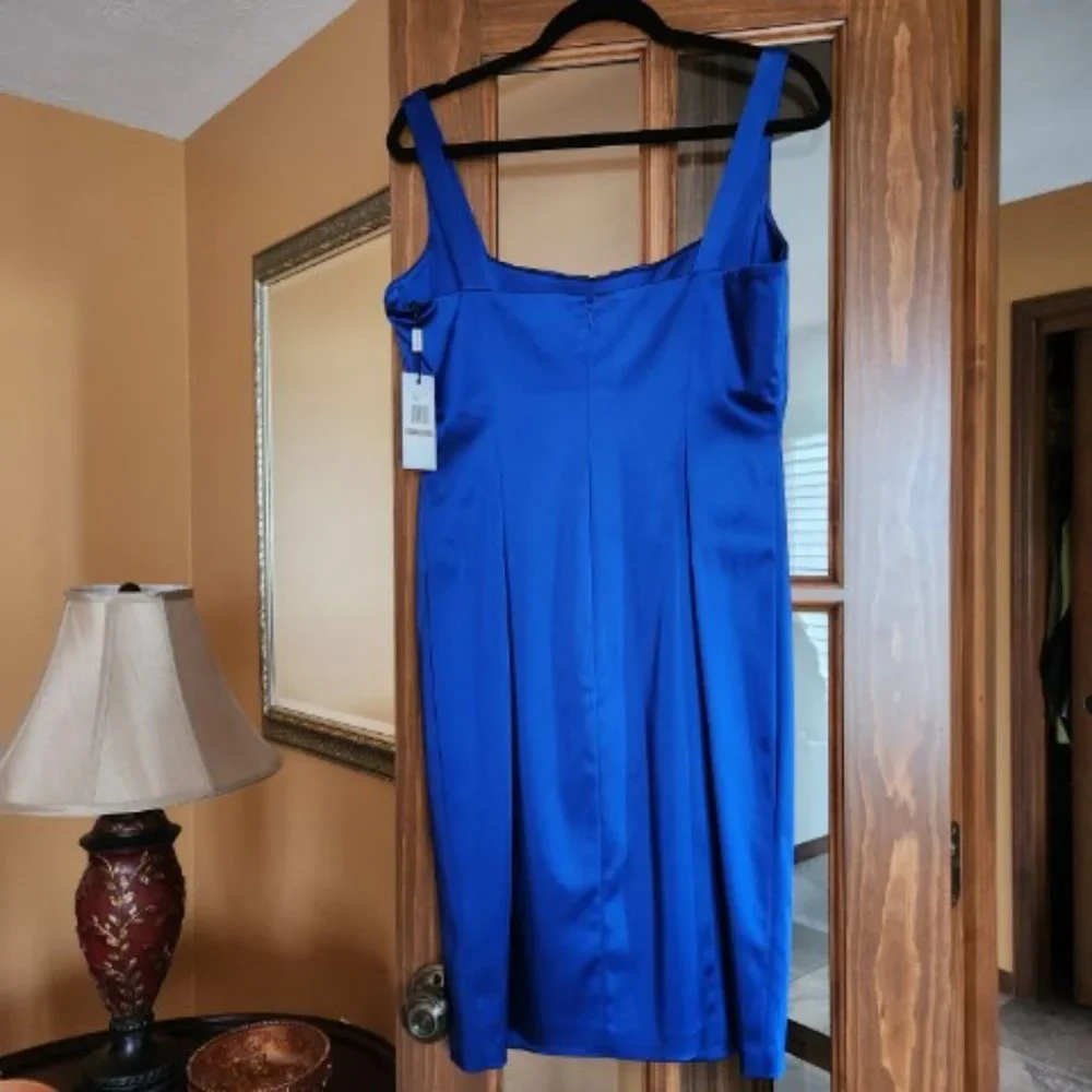 Calvin Klein Gem-Colored Satiny Dress - Women's Size 12   NWT - Picture 2 of 3
